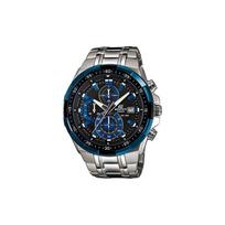 Casio EDIFICE Unicorn Classic Three Eyes Waterproof Watch Quartz Movement Steel Strap Japanese and Korean Watch Men's Watch Blue Dial EFR-539D-1A2 mėlyna