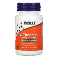 NOW Foods, L-teaninas, gryni milteliai, 1 uncija (28 g)