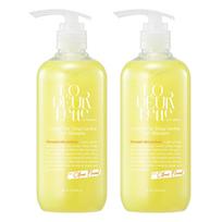 Lauderette Color Fit Hair Biotin Mildly Acidic Perfume Shampoo Citrus Floral Scent, 1L, 2 Pieces beige