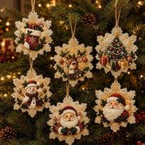 Special-Shaped Gems Christmas Wooden Ornament Pearl Rhinestone DIY Diamond Art Kit Wooden Christmas Tree Decoration Party Decor