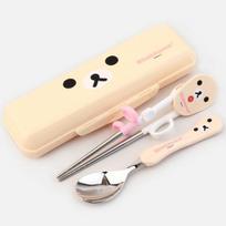 Rilakkuma Šaukšto Korekcijos Lazdelių Dėklas, Corilak Dramblio Kaulo Spalvos, Šaukštas + Lazdelės + Dėklas beige