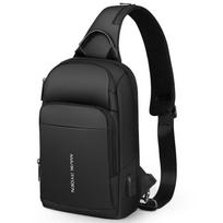 Mark Ryden vyriška USB įkrovimo įstrižinė rankinė black