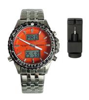 Date and Day 10 ATM Water Long Life [ARTSTATE AS3275] Men's Radio-Controlled Wristwatch, Display, Digital/Analog Display, Resistance, oranžinė