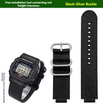GM5600 laikrodžio grandinėlė, skirta CASIO Casio DW-5600/5610 GW-B5600/5000 serijos modifikuotiems nailoninio audinio vyriškiams laikrodžių dirželiams, priedai 16mm black
