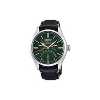 SEIKO Automatinis Mechaninis Judėjimas Karvės Odos Dirželis Laikrodis Vyriški Laikrodžiai Žalias Ciferblatas SPB295J1 Black Strap gray