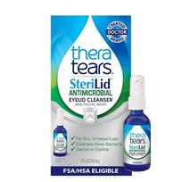TheraTears SteriLid Antibacterial Eyelid Cleanser Face Wash for Eye Care 59.6ml 2 oz blue