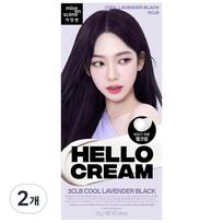 Mise-en-scène New Hello Cream Regular Hair Dye, Cool Lavender Black, 2 pcs. white