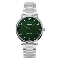 Casio Standard Analog Stainless Steel Green Dial Quartz MTP-VT03D-3B Men's Watch žalia