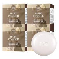Happy Bath Original Collection Baby Powder Soap, 90g, 4 pieces beige