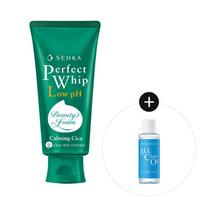 Senka Perfect Whip Low pH Calming Cica 100g Special Set (+All Clear Oil 20mL) blue