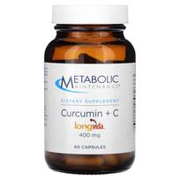 Metabolic Maintenance, Curcumin + C, 400mg, 60 capsules