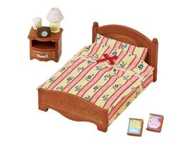Sylvanian Families Furniture ST Mark Ages 3 and Toy Sylvanian EPOCH [Semi-Double Bed] Ka-512 Certified, Up, Dollhouse, Families, beige