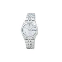SEIKO No. 5 series waterproof luminous date display Automatic Steel Strap men's watch white dial SNK355K1 sidabras