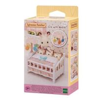Sylvanian Family Triplets lovelė ir mobili figūrėlė 5534, 1 dalis, populiarūs korėjietiški žaislai white