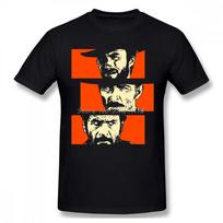 The Good The Bad And Ugly Angel Eyes Tuco Cowboy T Shirt Male Quality Il Buono Brutto Cattivo XL red
