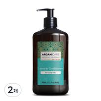 Arganicare Argano aliejaus nenuplaunamas plaukų kondicionierius garbanotiems plaukams, 400ml, 2 vienetai black