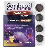 Sambucol, Black Elderberry, Throat Relief, with Honey, 20 Soothing Soft Lozenges