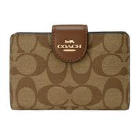 Išparduodamas dvipusis piniginės atlenkiamas skyrius C0082 IME74 Signature Canvas Brown [Coach] Ruda/Auksinė [Prekė] brown