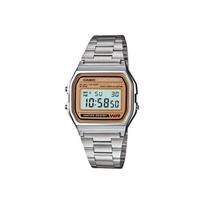 CASIO Men VINTAGE Series Silver Watch A158WEA-9 A158WEA-9 Metal Watch Box (Free Gift) gray