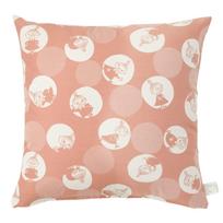 Quarter Report Moomin Cushion Bubble Dot 45 x Jacquard Zipper Closure in (MOOMIN) Cover, My, Pink, Approx. 45cm, Weave, [Made Japan] beige