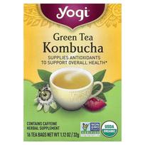 iHerb Yogi Tea Green Tea Kombucha 16 Tea Bags 32g (1.12oz) yellow