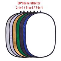 OLOEY Oval Photography Reflector and Green Screen Background brown