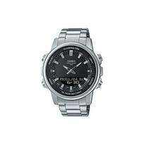 CASIO Vyriškas Elegantiškas Juodas Laikrodis AMW-880D-1AV AMW-880D-1AV Silver Strap black