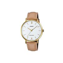 CASIO Moteriškas standartinės serijos baltas laikrodis LTP-VT01GL-7B LTP-VT01GL-7B Brown Strap white