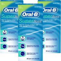 Oral-B Super Dental Floss mėtų skonio, 3 vnt., 50 vnt. blue