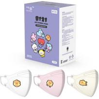 Edge Line Friends BT21 Art Symbol Bird Beak Color Mask Small SHOOKY Minini 3 tipai x 10p rinkinys, 30 lapų, 1 vnt. white