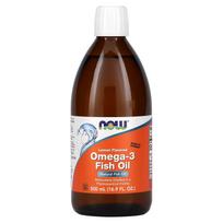NOW Foods, Omega-3 Fish Oil, Lemon Flavor, 16.9 fl oz (500 ml)