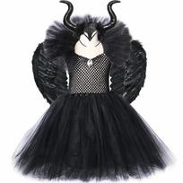 Mergaitės Juoda Piktasis Tutu Suknelė Tamsi Cosplay Helovinas Vaikams Iškilminga Kalėdos 10-12Y black