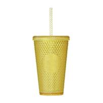 Starbucks starbucks logotipas šaltas puodelis-termosas nelygus geltonas 473ml starbucks yellow