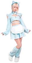 Clearstone SugarWhip Cosplay Helovino Katės Ausis Džersis Tarnaitė Moteriškas Mėlynas white