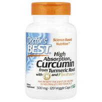 Doctor's Best, highly absorbable curcumin, 120 vegetable capsules