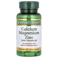 Nature's Bounty, kalcio magnio cinkas, vitaminas D3, 100 dengtų tablečių
