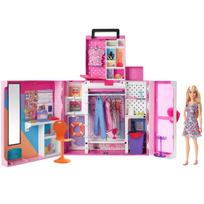 Barbie Dream Closet: A two-story room full of accessories for parties and work [Dress-up dollhouse] [Doll and accessories included] [Ages 3+] [Gift] pink