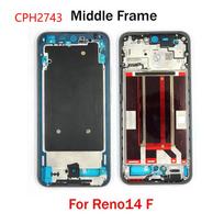 Middle Frame For Oppo Reno14 F Reno 14 F 14F CPH2743 LCD Front Frame Housing Bezel Plate With Side Button Repair Parts žalia