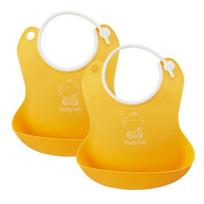 2 Tolstoy baby bibs, yellow yellow