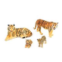 Bathat Tera Tiger Family 4 Figures, 1 Set, popular toys in Korea beige