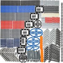 TEESE 282 vnt Technic sijos rėmo plytų komplektas su rotoriniu malūnsparniu mini figūrine plyta, suderinama su „Lego Technic“ masiniais blokais MOC Technic projektams blue