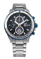 Laikrodis Solarinis Chronografas Blue Impulse Modelis 10 ATM Atsparus Vandeniui Sidabrinis [KENTEX] S802M-03 Vyriškas mėlyna