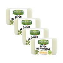 Mattersabong France Marseille Perfume Cleansing Face Wash Natural Soap 100g, Honeysuckle, 4 pieces beige