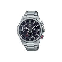 Casio Edifice Series Sapphire Waterproof Solar Quartz Movement Stainless Steel Strap Watch Black Dial Men watches EFB-640SBD-1A1UPR Silver/Black black