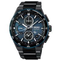 SEIKO Astron serija 100 metrų atsparumas vandeniui saulės energija veikiantis kvarcinis titano apyrankė 49,5*43,3 mm vyriškas laikrodis mėlynas ciferblatas SBXC187 mėlyna