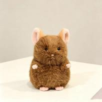 Mielas baltas kūdikis žiurkėnas pliušinis žaislas Žavingas augintinis degu įdarytas gyvūnas minkšta lėlė pelės pliušinis žaislas mergaitei berniukui 14cm brown