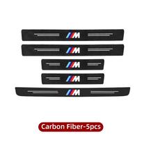 Anglies pluošto automobilio durų slenksčio apsauginės lipdukai BMW M E46 E90 E60 F30 E39 F10 F20 E87 E36 F20 F30 X1 X3 X5 X7 1 2 3 5 7 serijoms gam00 black