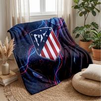 Atletico Madrid tematikos pledas Minkštas flanelės pledas Pliušinis apklotas Jaukus pledas sofai ir lovai namų dekoravimui 75x90cm