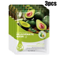 Avocado Clarifying Tender Mask Drėkinanti kolageno stangrinanti kaukė pagerina šiurkščią odą, pašalina raukšles ir riebalų kontrolę 3pcs black