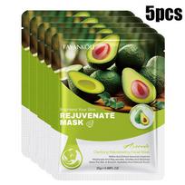 Avocado Clarifying Tender Mask Drėkinanti kolageno stangrinanti kaukė pagerina šiurkščią odą, pašalina raukšles ir riebalų kontrolę 5pcs black